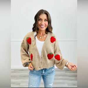 Love Tree Strawberry Cardigan